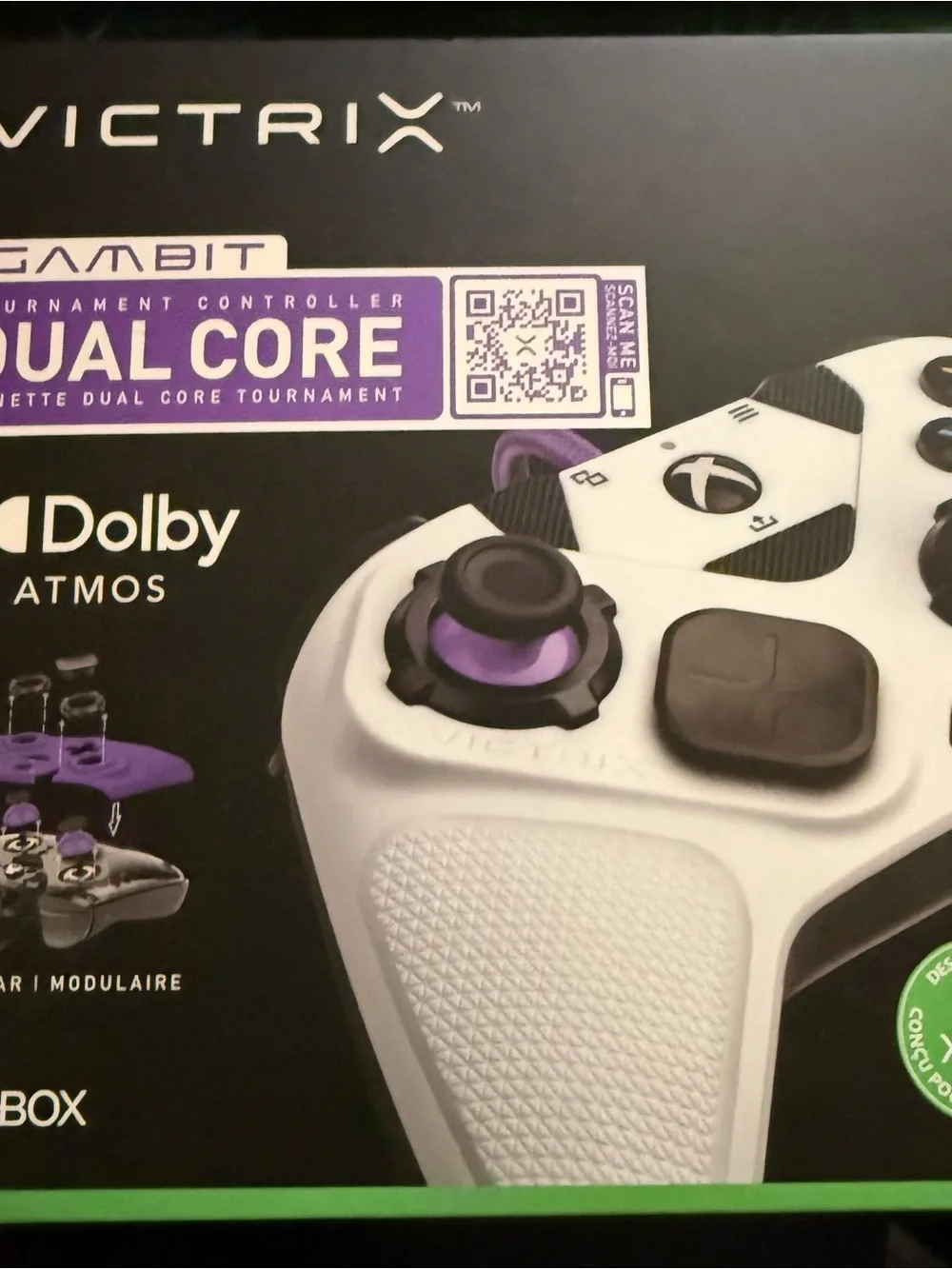 Victrix Gambit Dual Core White & Purple Tournament Controller for Xbox